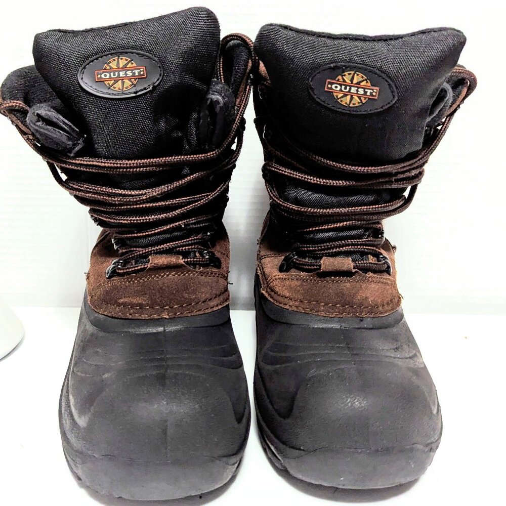 Quest 3M Thinsulate Kids Snow Winter Boots Water Resistant Brown/black size 5